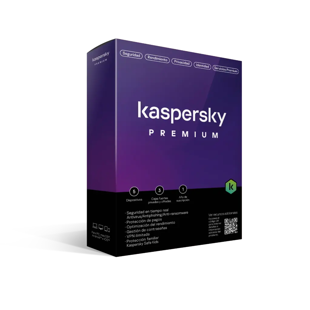 ESD Kaspersky Premium 5 Disp + 3 Cuentas KPM 1 Año - TMKS-461