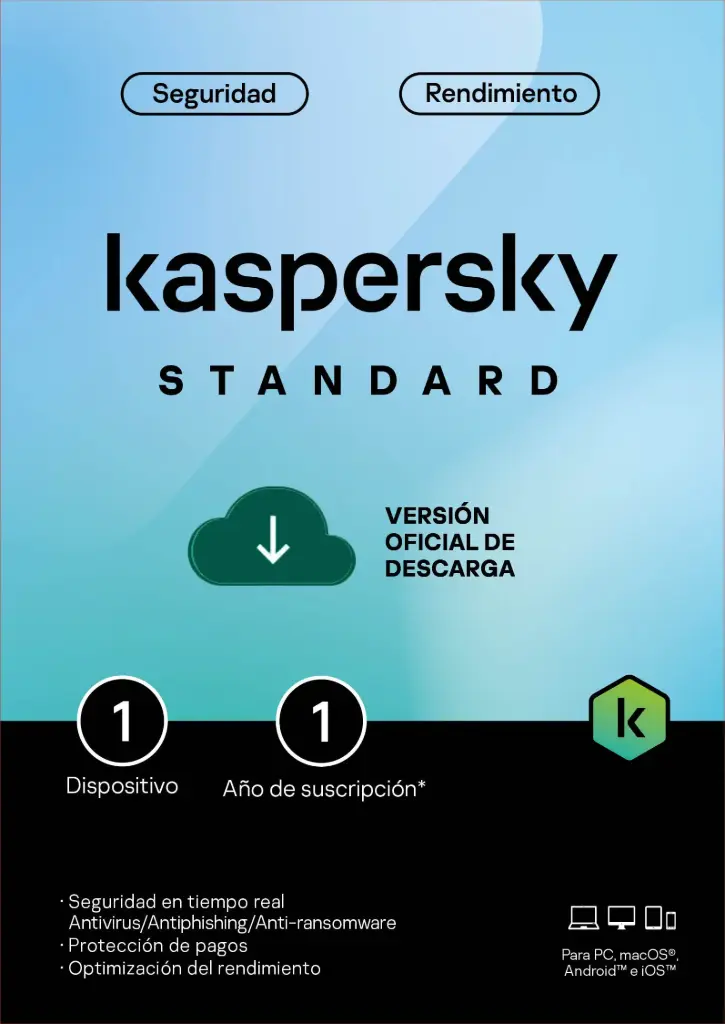  ESD Kaspersky Standard 1 Disp 1 Año - TMKS-451 