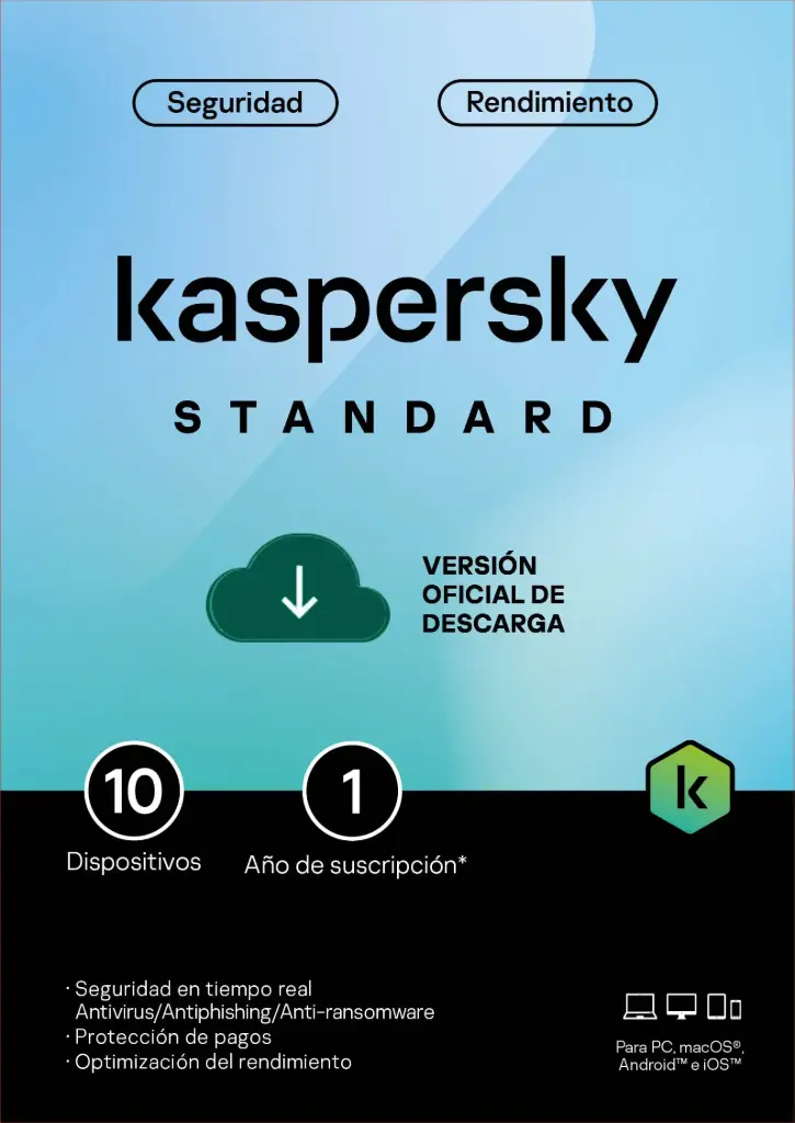  ESD Kaspersky Standard 10 Disp 1 Año - TMKS-454
